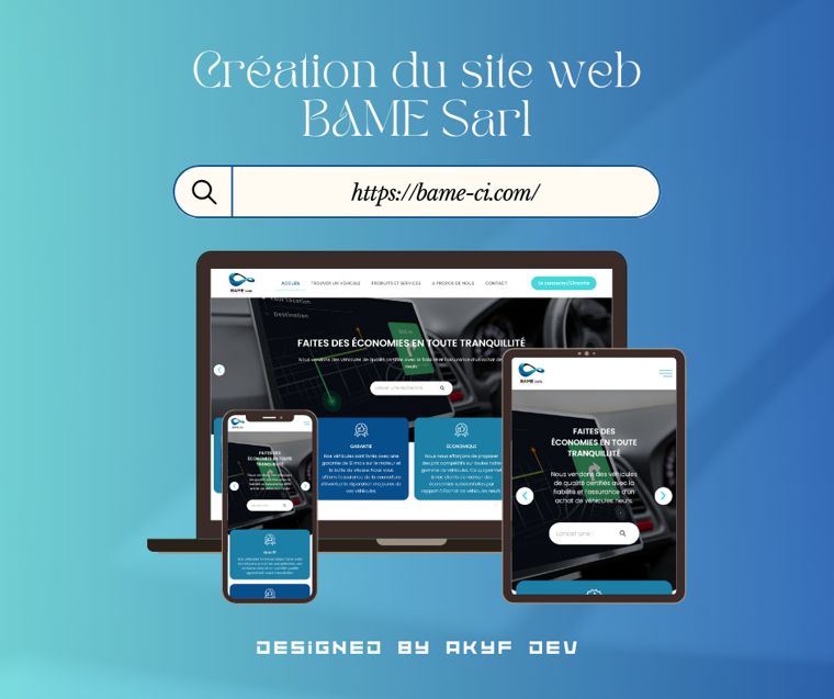 Aperçu du projet BAME SARL